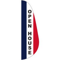 "OPEN HOUSE" 3' x 10' Message Feather Flag